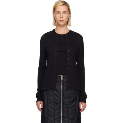 Simone Rocha Simone Rocha Black Pointelle Cardigan
