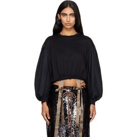 Simone Rocha Simone Rocha Black Puff Sleeve Balloon Long Sleeve T-shirt