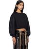 Simone Rocha Simone Rocha Black Puff Sleeve Balloon Long Sleeve T-shirt - 2