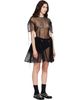 Simone Rocha Simone Rocha Black Puff Sleeve Cord Hip Minidress - 2