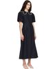 Simone Rocha Simone Rocha Black Puff Sleeve Petal Collar Midi Dress - 2