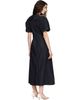 Simone Rocha Simone Rocha Black Puff Sleeve Petal Collar Midi Dress - 3