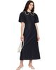 Simone Rocha Simone Rocha Black Puff Sleeve Petal Collar Midi Dress - 4