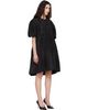 Simone Rocha Simone Rocha Black Puff Sleeve Petal Collar Smock Minidress - 2