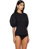 Simone Rocha Simone Rocha Black Puff Sleeve Sculpted Contrast T-shirt - 2