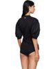 Simone Rocha Simone Rocha Black Puff Sleeve Sculpted Contrast T-shirt - 3