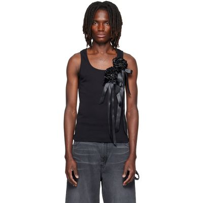 Simone Rocha Simone Rocha Black Ribbon Rosette Boy Tank Top