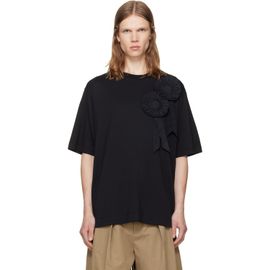 Simone Rocha Simone Rocha Black Ruffle Rosette Boxy T-shirt