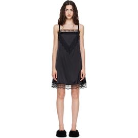 Simone Rocha Simone Rocha Black Square Neck Lace Trim Minidress