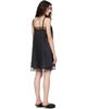 Simone Rocha Simone Rocha Black Square Neck Lace Trim Minidress - 3