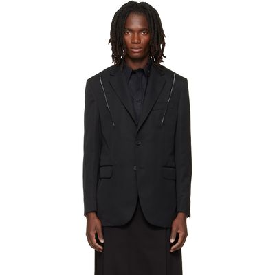 Simone Rocha Simone Rocha Black Structured Slash Blazer