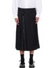 Simone Rocha Simone Rocha Black Tailored Grommet Ring Clip Kilt Skirt - 1