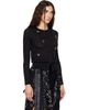 Simone Rocha Simone Rocha Black Turbo Embellished Classic Merino Silk Cardigan - 2