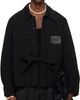 Simone Rocha Simone Rocha Black Workwear Bow Denim Jacket - 1