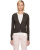 Simone Rocha Simone Rocha Brown Classic Merino Silk Cardigan - 1