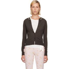 Simone Rocha Simone Rocha Brown Classic Merino Silk Cardigan