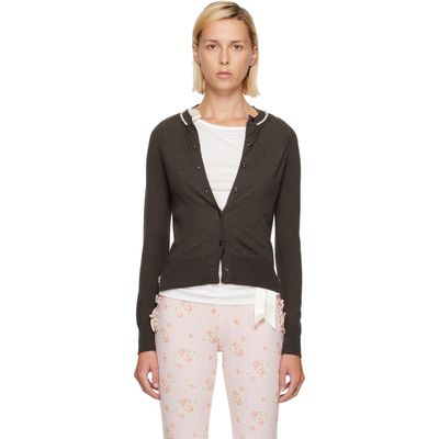Simone Rocha Simone Rocha Brown Classic Merino Silk Cardigan