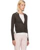 Simone Rocha Simone Rocha Brown Classic Merino Silk Cardigan - 2