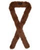 Simone Rocha Simone Rocha Brown Skinny Faux Fur Scarf - 1