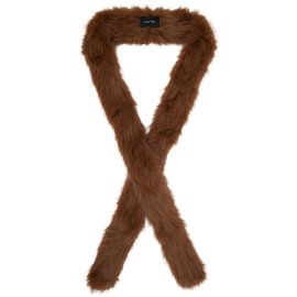 Simone Rocha Simone Rocha Brown Skinny Faux Fur Scarf