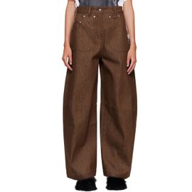 Simone Rocha Simone Rocha Brown Wide Leg Utility Curve Jeans