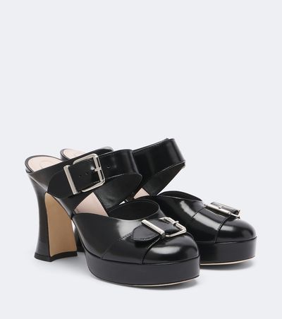 Simone Rocha Simone Rocha Buckle Sculpt leather mules