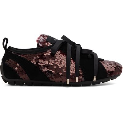 Simone Rocha Simone Rocha Burgundy & Black Ballerina Grip Sneakers