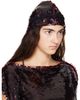 Simone Rocha Simone Rocha Burgundy Sequin Bonnet - 2