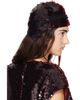 Simone Rocha Simone Rocha Burgundy Sequin Bonnet - 3