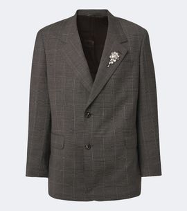 Simone Rocha Simone Rocha Checked embellished wool blazer