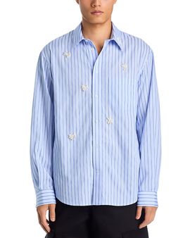 Simone Rocha Simone Rocha Cotton Relaxed Stripe Pearl Pocket Shirt