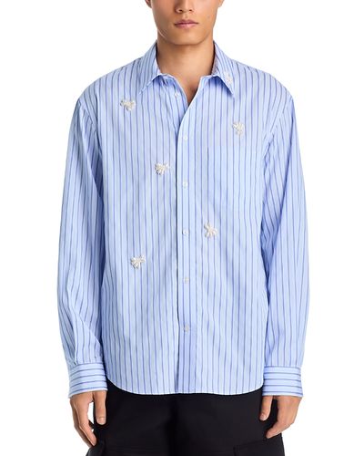 Simone Rocha Simone Rocha Cotton Relaxed Stripe Pearl Pocket Shirt
