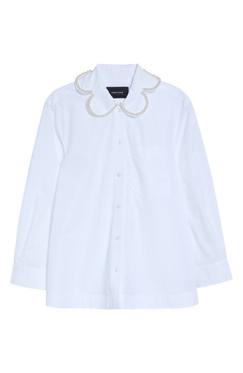 Simone Rocha Simone Rocha Crop Petal Collar Cotton Button-Up Shirt