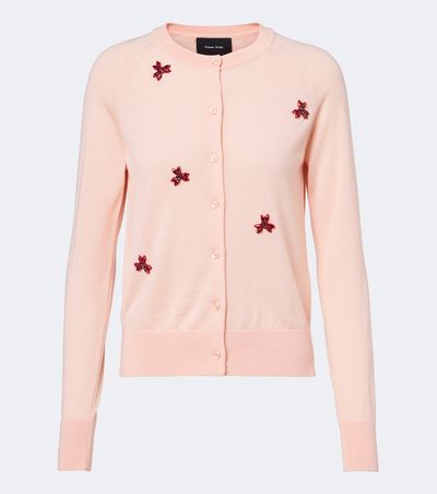 Simone Rocha Simone Rocha Crystal-embellished wool and silk cardigan