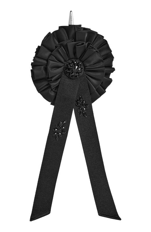 Simone Rocha Simone Rocha Crystal Embellished Ribbon Rosette Coin Purse Bag Charm