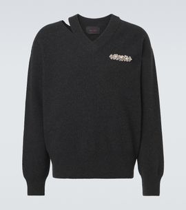 Simone Rocha Simone Rocha Cutout embellished wool-blend sweater