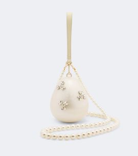 Simone Rocha Simone Rocha Egg crystal-embellished clutch