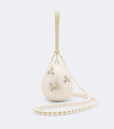 Simone Rocha Simone Rocha Egg crystal-embellished clutch