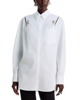 Simone Rocha Simone Rocha Embellished Masculine Slash Shirt