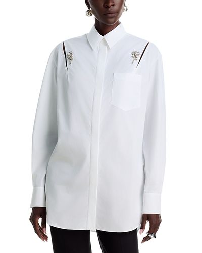 Simone Rocha Simone Rocha Embellished Masculine Slash Shirt