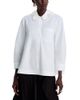 Simone Rocha Simone Rocha Embellished Petal Collar Cropped Masculine Shirt - 1