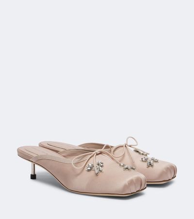 Simone Rocha Simone Rocha Embellished satin mules