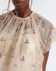 Simone Rocha Simone Rocha Embroidered gathered tulle top - 3