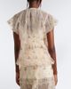 Simone Rocha Simone Rocha Embroidered gathered tulle top - 5