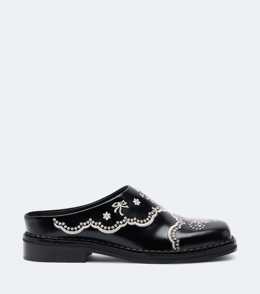Simone Rocha - Embroidered leather mules