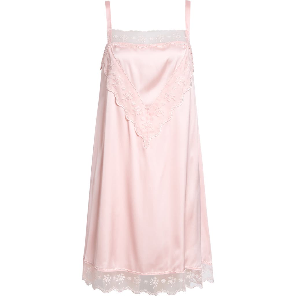 Simone Rocha Simone Rocha Embroidered Trim Satin Slipdress