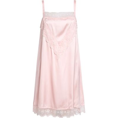 Simone Rocha Simone Rocha Embroidered Trim Satin Slipdress