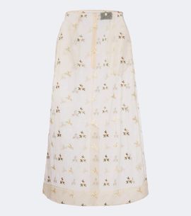 Simone Rocha Simone Rocha Embroidered tulle midi skirt