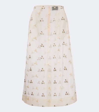 Simone Rocha Simone Rocha Embroidered tulle midi skirt
