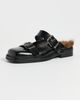 Simone Rocha Simone Rocha Faux Fur Lined Buckle Mary Jane Mules Black/Brown - 2